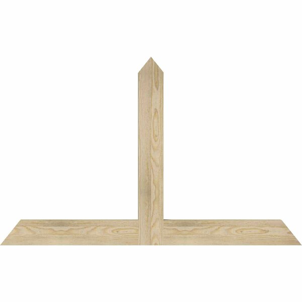 Ekena Millwork Portland Rough Sawn Timber Gable Bracket, Douglas Fir, 48"W x 30"H x 2"D x 4"F, 15/12 Pitch GBW048X30X0204POR00RDF - main